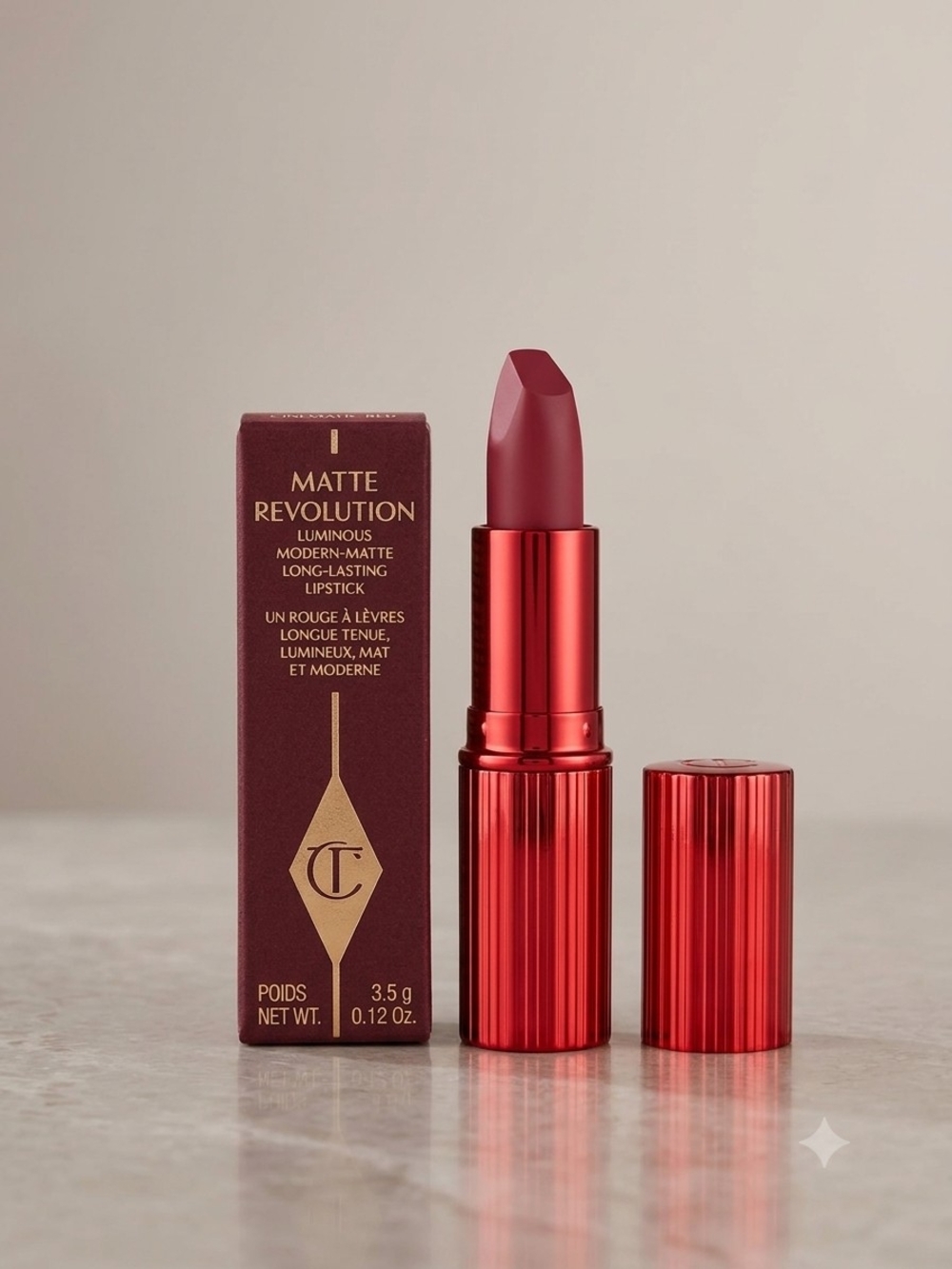 Charlotte Tilbury Matte Revolution Lipstick — Deep Berry Red